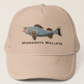 Walleye Trucker Hat Trucker Pet (Voorkant)