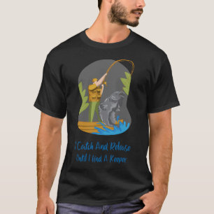 Walleye Vissen Visser Sorry dat ik laat ben Ik was T-shirt