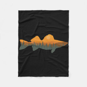 Walleye Vist Forest Natuur Wildlife Fisherman Fleece Deken