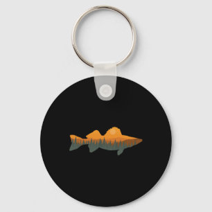 Walleye Vist Forest Natuur Wildlife Fisherman Sleutelhanger
