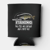 Walleye Vist Funny Fish Picackote Mannen Blikjeskoeler (Voorkant)