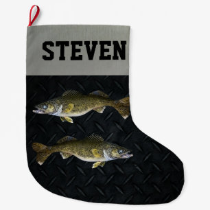 Walleye Vist Mannen Pickreel met koelpoorten Grote Kerstsok
