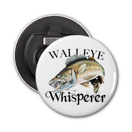 Walleye Whisperer Button Flesopener (Voorkant)