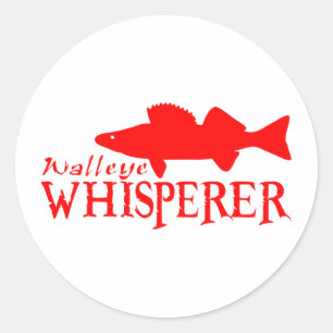 WALLEYE WHISPERER RONDE STICKER