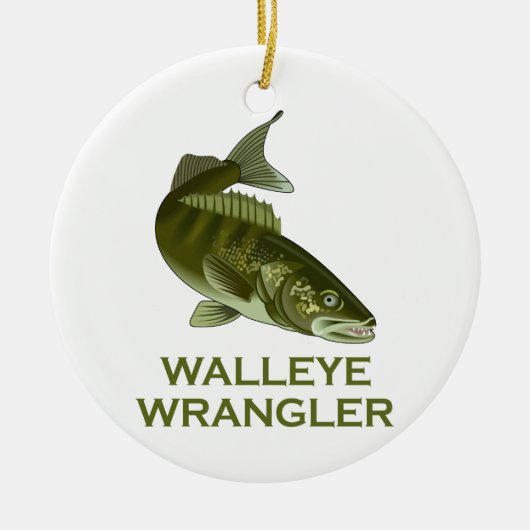Walleye Wrangler Keramisch Ornament (Voorkant)