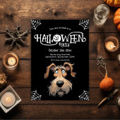 Walleyed dog Halloween feest Feestdagenkaart