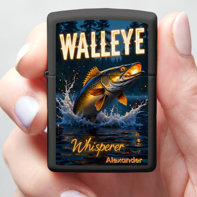 Walleyefluisteraar Gepersonaliseerd Visgeschenk (In Hand)