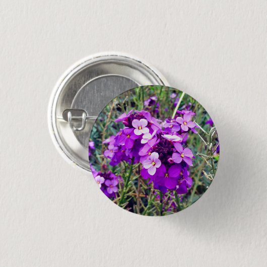 Wallflower Bowles Mauve #1 Button (Voorkant /achterkant)