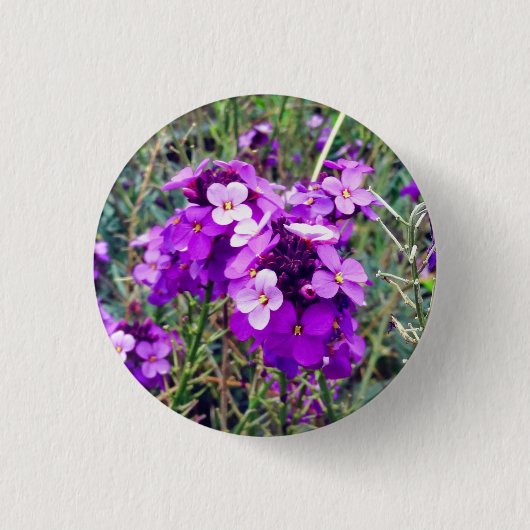 Wallflower Bowles Mauve #1 Button (Voorkant)