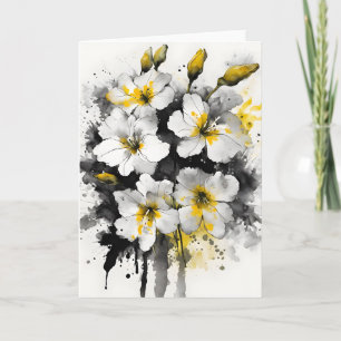 Wallflower - Waterverf bloemen Kaart