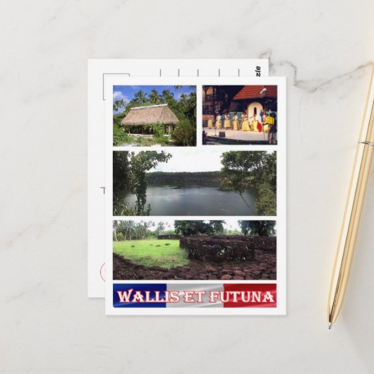 Wallis en Futuna - Mozaïek - Briefkaart (Voorkant / Achterkant in situ)