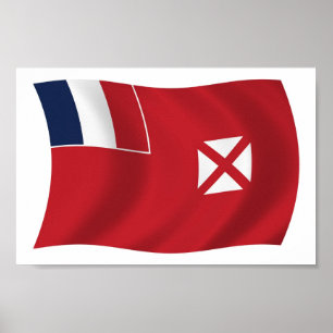 Wallis en Futuna Vlag Poster Print