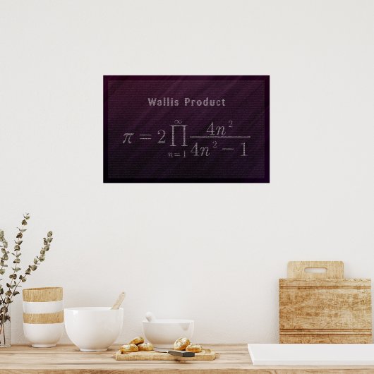 Wallis' Pi Formula - Poster Math (Cuisine)