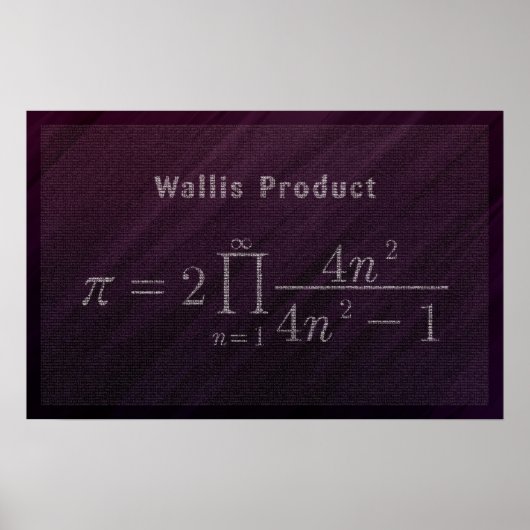 Wallis' Pi Formula - Poster Math (Devant)