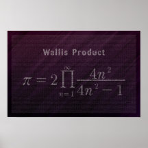Wallis' Pi Formule - Wiskunde Poster