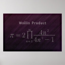 Wallis' Pi Formule - Wiskunde Poster