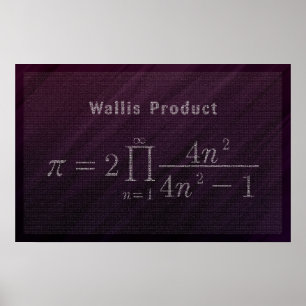 Wallis' Pi Formule - Wiskunde Poster