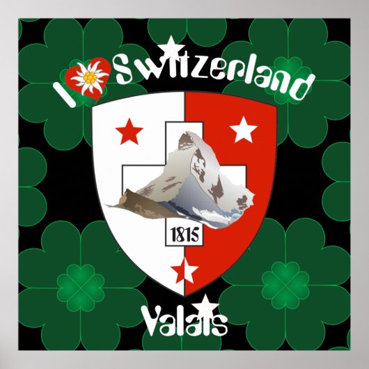 Wallis Valais Schweiz Suisse Poster (Devant)