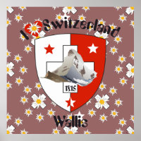 Wallis Valais Schweiz Suisse Poster