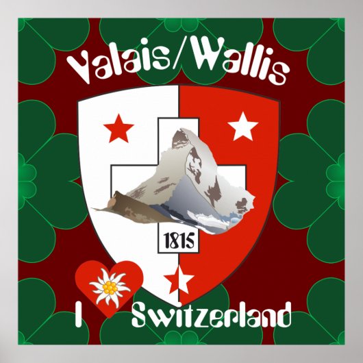 Wallis Valais Schweiz Suisse Poster (Voorkant)