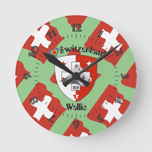 Wallis Valais Schweiz Suisse Uhr Ronde Klok (Voorkant)