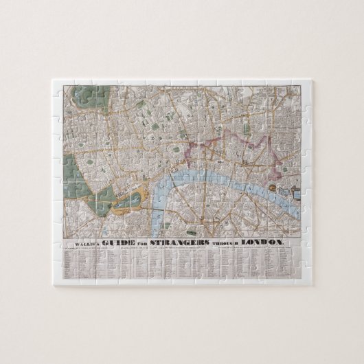 Wallis's Guide for Strangers Through London, 1841 Legpuzzel (Horizontaal)