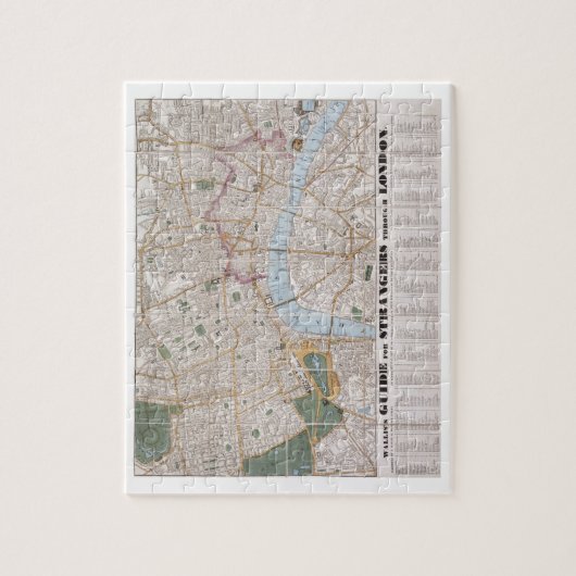 Wallis's Guide for Strangers Through London, 1841 Legpuzzel (Verticaal)