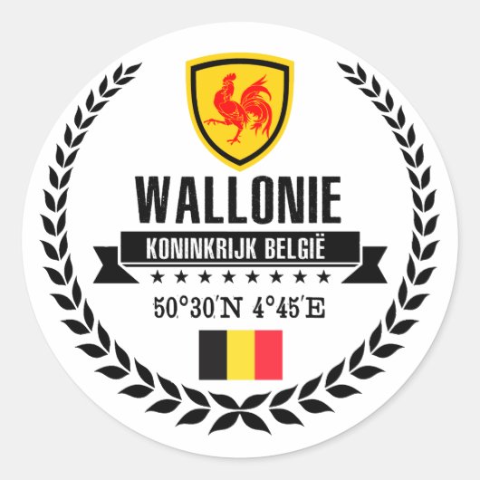 Wallonie Ronde Sticker (Voorkant)