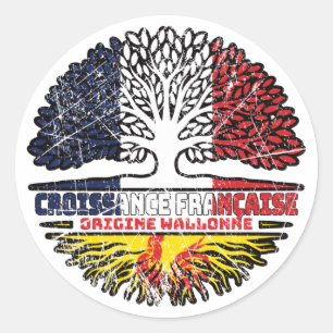 Wallonië Waalse Franse boomgaard Ronde Sticker