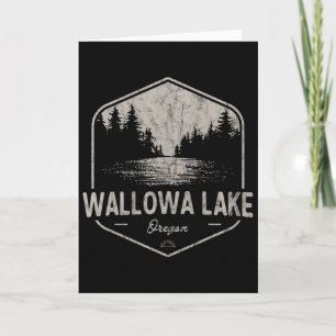 Wallowa Lake Oregon Buiten Activiteiten Vintage Kaart