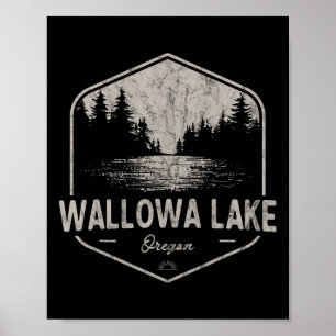 Wallowa Lake Oregon Buitenactiviteiten Vintage Poster