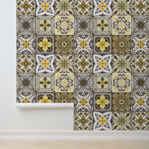 Wallpaper Backsplashes/Talavera geïnspireerde tege Behang