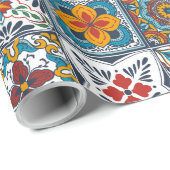 Wallpaper Backsplashes/Talavera geïnspireerde tege Cadeaupapier (Rol Hoek)
