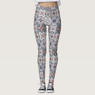 Wallpaper Backsplashes/Talavera geïnspireerde tege Leggings