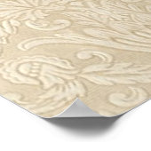 Wallpaper Beige Floral Elegant Damask Poster (Hoek)