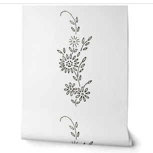 Wallpaper bloem design stijl behang