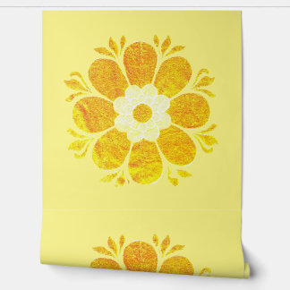 WALLPAPER BLOEM STIJL ONTWERP BEHANG