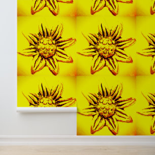 WALLPAPER BLOEM STIJL ONTWERP BEHANG