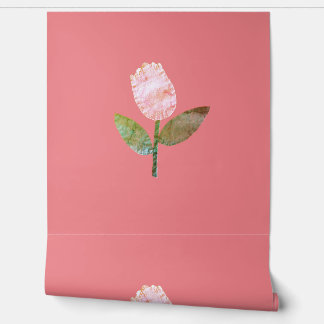 WALLPAPER BLOEM STIJL ONTWERP BEHANG