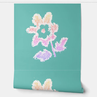 WALLPAPER BLOEM STIJL ONTWERP BEHANG