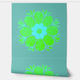 WALLPAPER BLOEM STIJL ONTWERP BEHANG