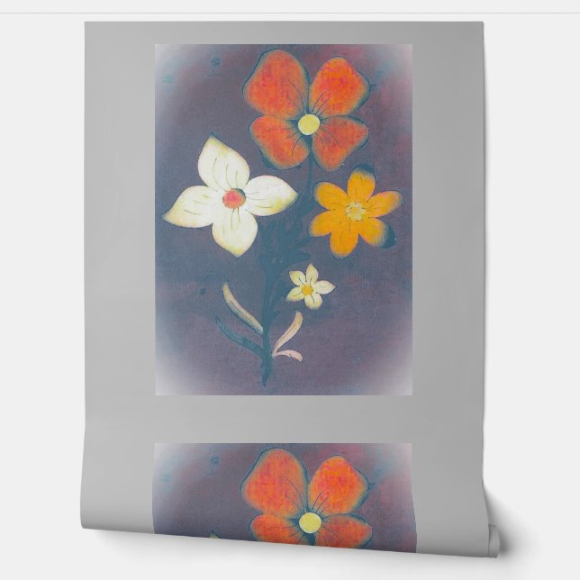 Wallpaper bloemstijl ontwerp behang (Afrollen)