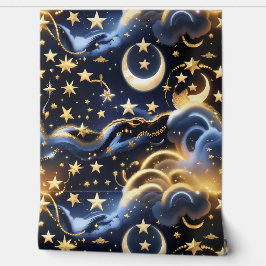 Wallpaper - Celestial Moon Phases Design Behang