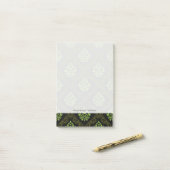 Wallpaper Floral Green Post-it® Notes (Op bureau)