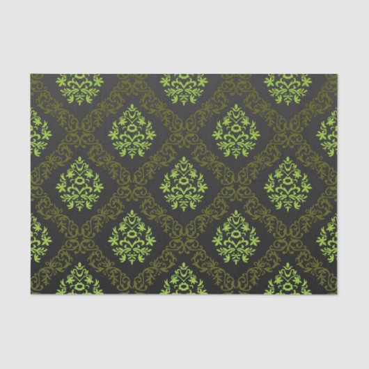 Wallpaper Floral Green Tissuepapier (Voorkant)