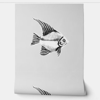 Wallpaper visstijl ontwerp behang