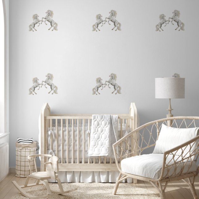 Wallpaper White Horse Behang (Kinderen)