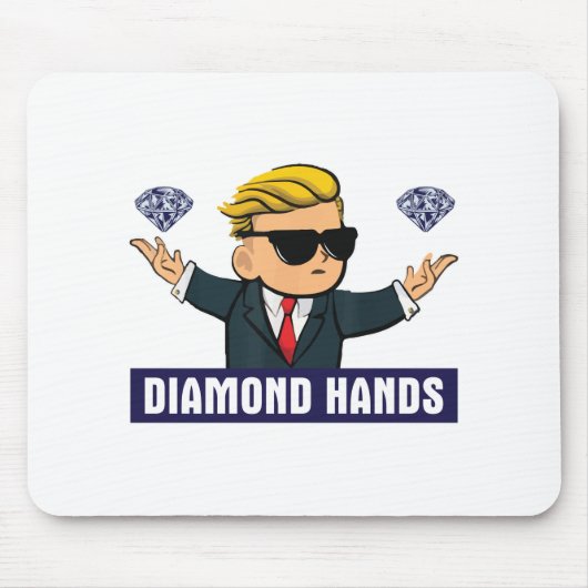 Wallstreetbets Diamond Hands - beurs WSB op Muismat (Voorkant)