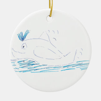 Wally Whale-kerstrotdecoratie Keramisch Ornament