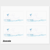 Wally Whale Rechthoekige Sticker (Vel)